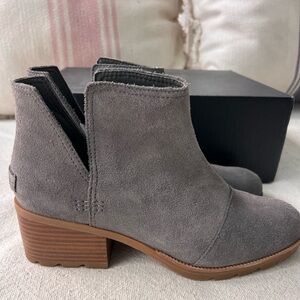 Sorel Gray Suede Ankle Booties